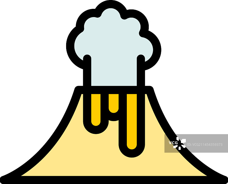 燃烧的火山图标图片素材