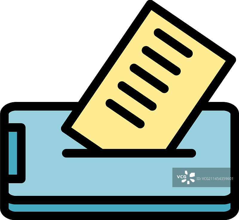 在线纸质选民图标扁平风格图片素材