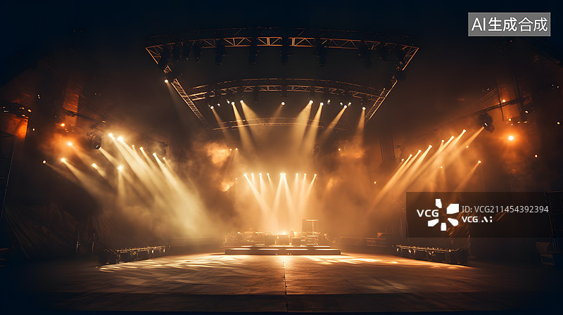 【AI数字艺术】舞台灯光效果图片素材
