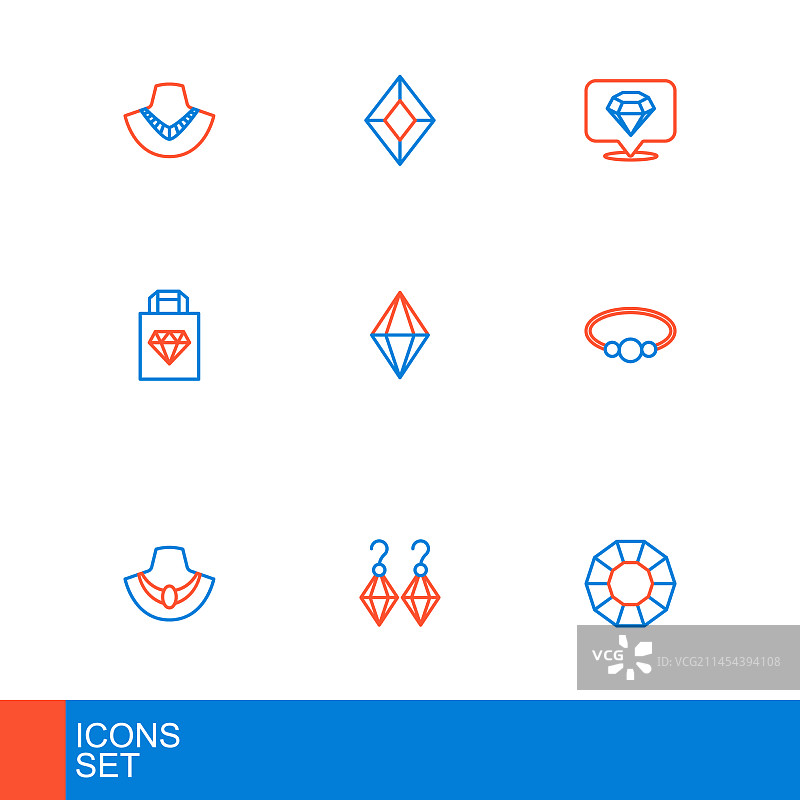 钻石耳环项链人体模型线稿图片素材