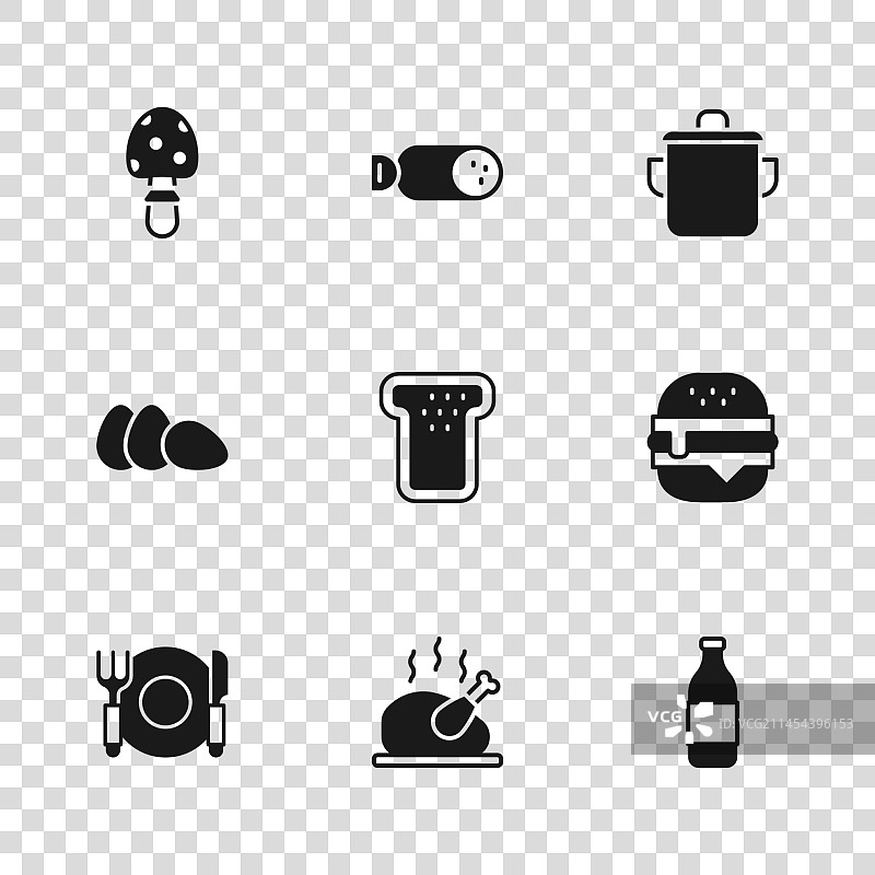 烤火鸡或鸡肉汉堡与瓶子图片素材