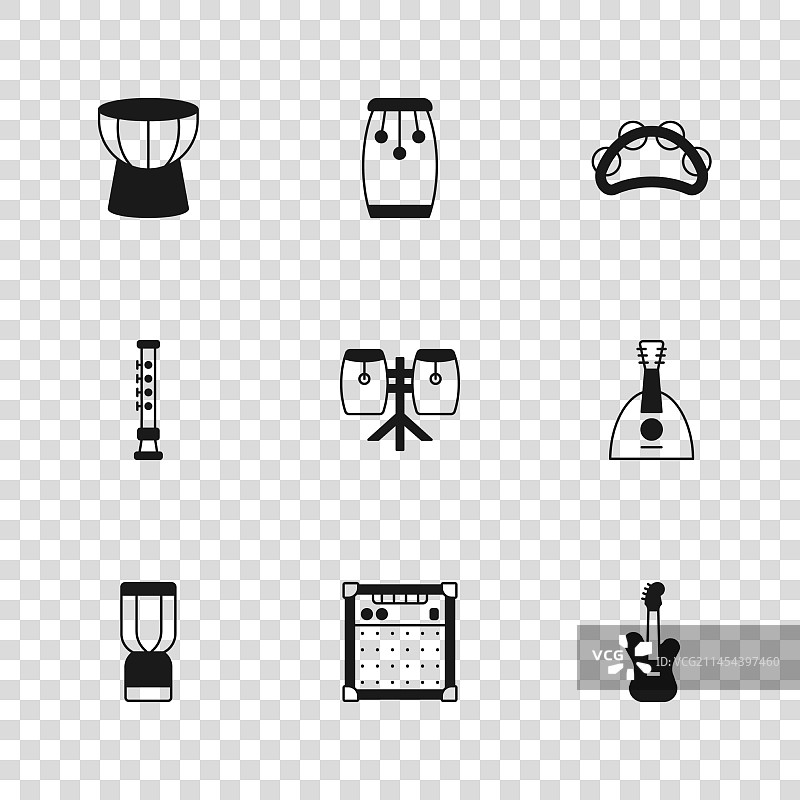 吉他音箱、三角琴、电贝斯图片素材
