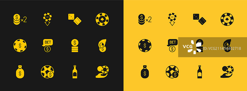 赌场筹码足球博彩现金套装图片素材