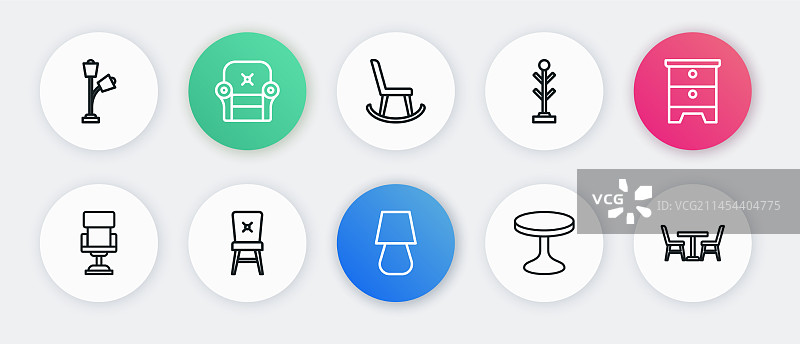 台灯家具床头柜办公室图案系列图片素材