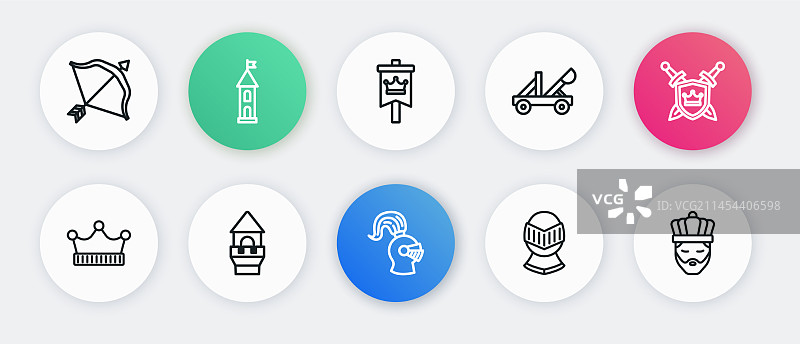 中世纪头盔盾牌宝剑国王图案图片素材