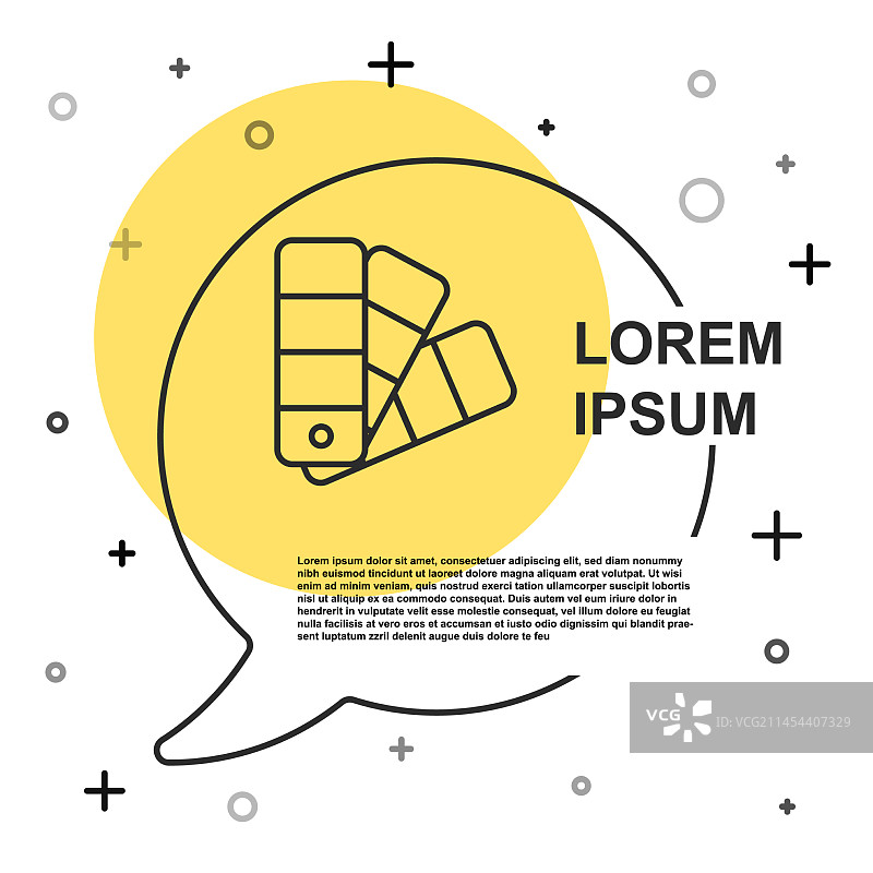 黑色线条调色板指南图标图片素材