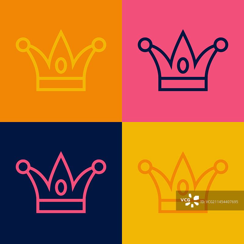 波普艺术风格小丑帽图标图片素材