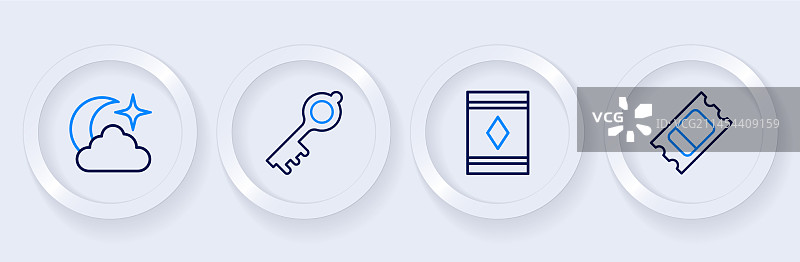 马戏团门票、魔毯、老式魔法钥匙等元素图片素材