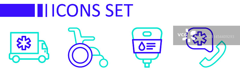 急救呼叫911输液袋轮椅图片素材