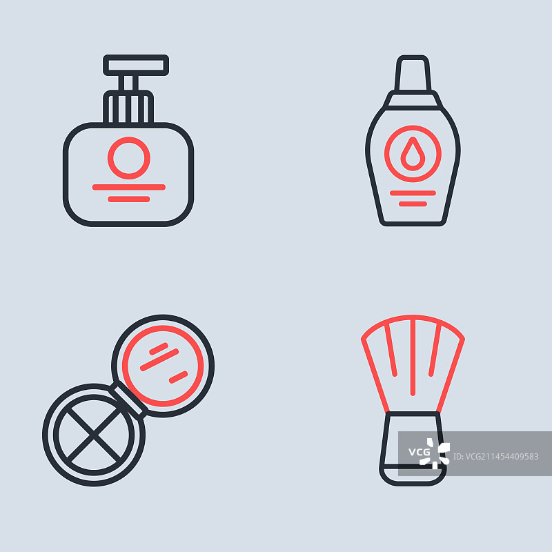 洗发水、化妆粉等产品系列图片素材