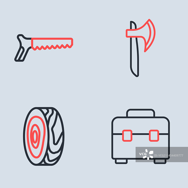 木制斧头年轮工具箱手部素材图片素材