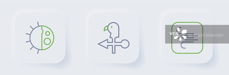 线条集合：风向标和昼夜图片素材