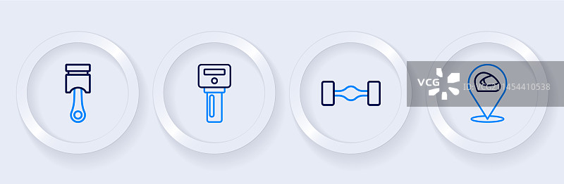 赛车头盔底盘汽车钥匙图标图片素材