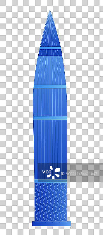 深圳华润总部蓝色科技未来企业地标旅游矢量中秋插画建筑图片素材