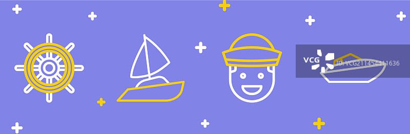 快艇、水手、游艇、帆船和轮船图片素材