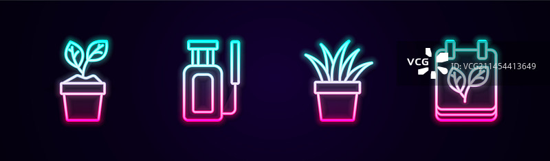 盆栽植物花园喷雾器浇水图片素材