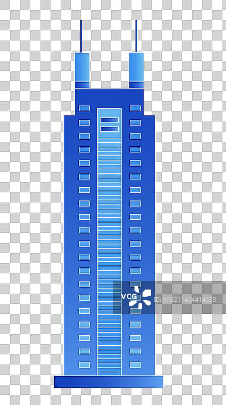 汕头电信大厦发光渐变科技炫酷商务地标旅游矢量城市图片素材