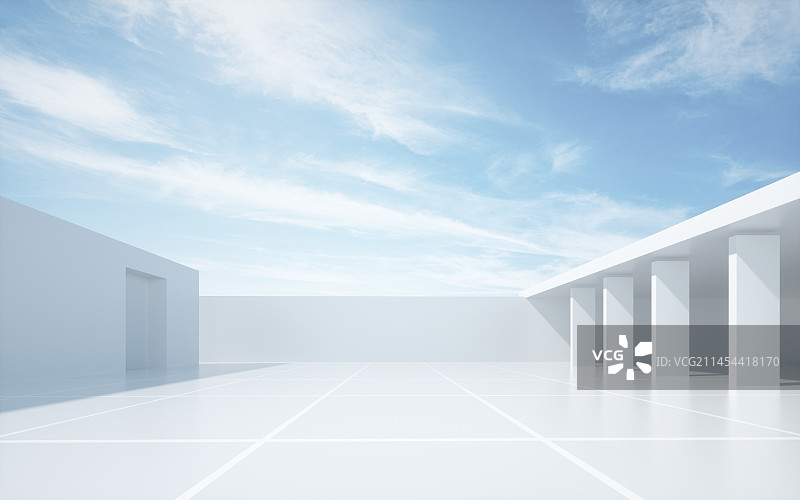 3d图形建筑空间场景广场背景图片素材