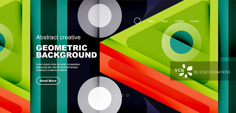 三角形，圆形和线条最小的背景图片素材