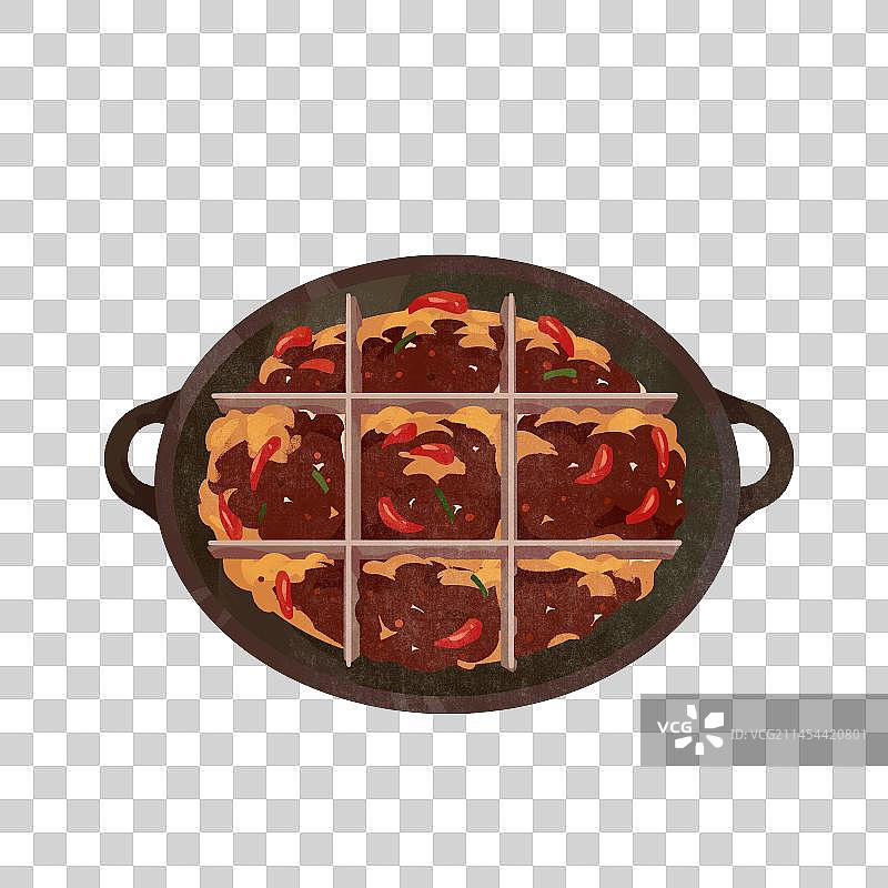 卡通四川川菜系火锅插画图片素材