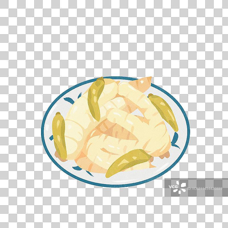 卡通四川川菜系泡椒鸡爪插画图片素材