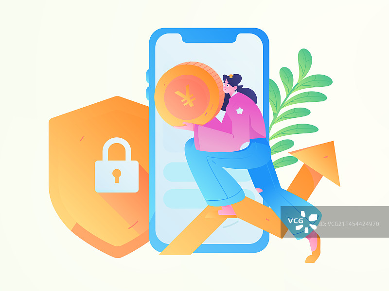 互联网金融理财投资扁平矢量概念运营手绘插画图片素材