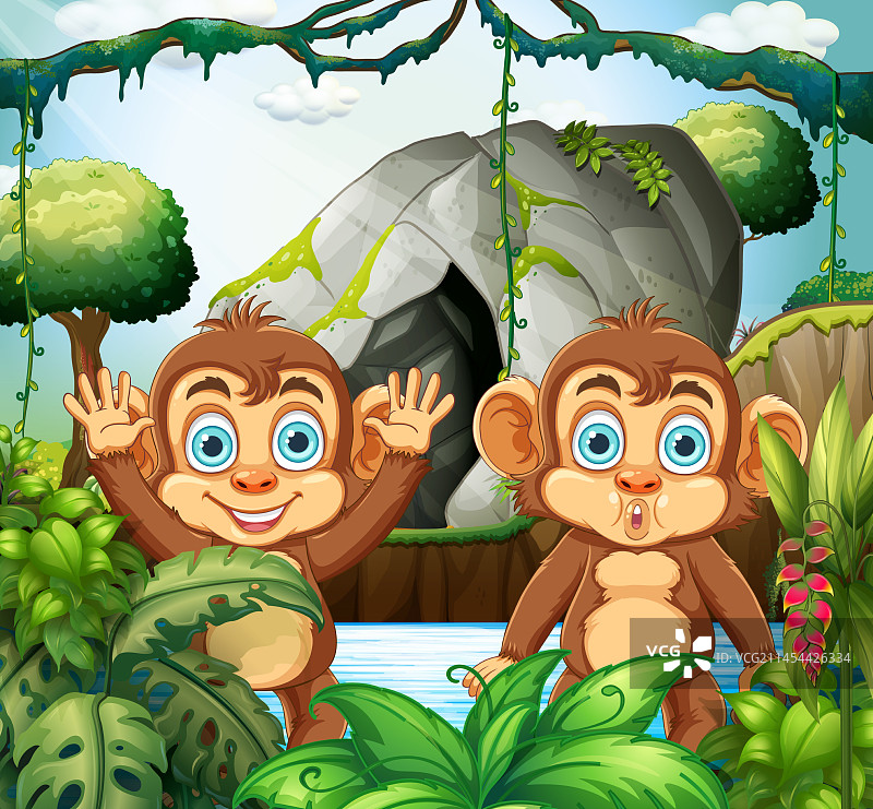 森林里的快乐钱币图片素材