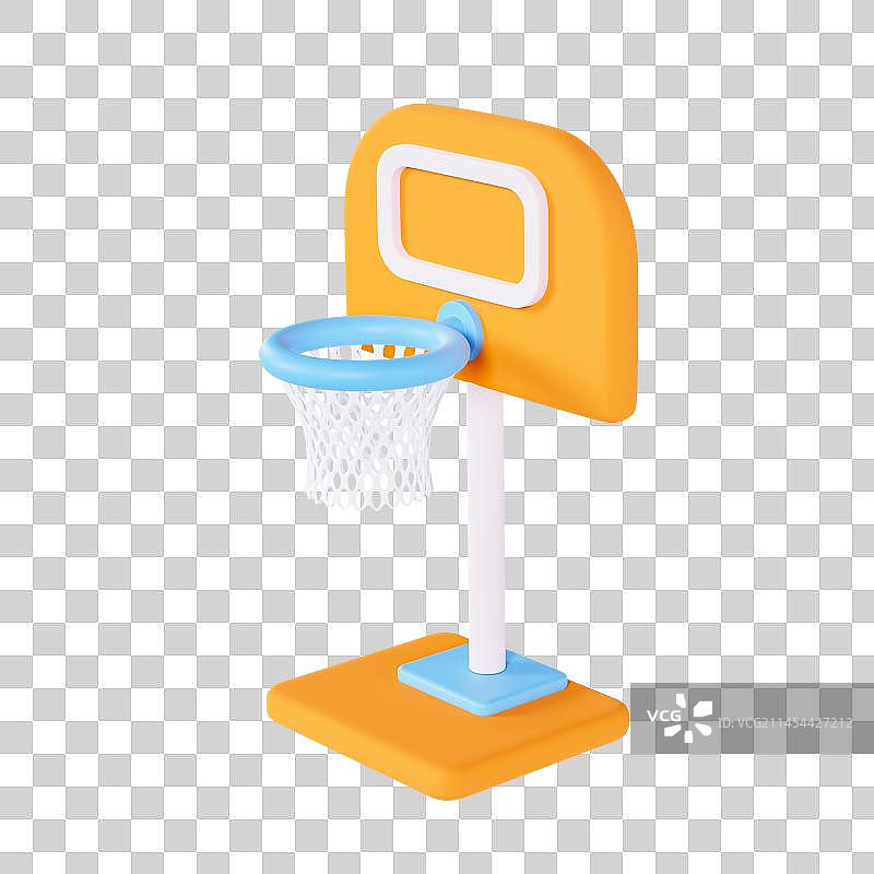 3D立体篮球场球框球架体育元素图片素材