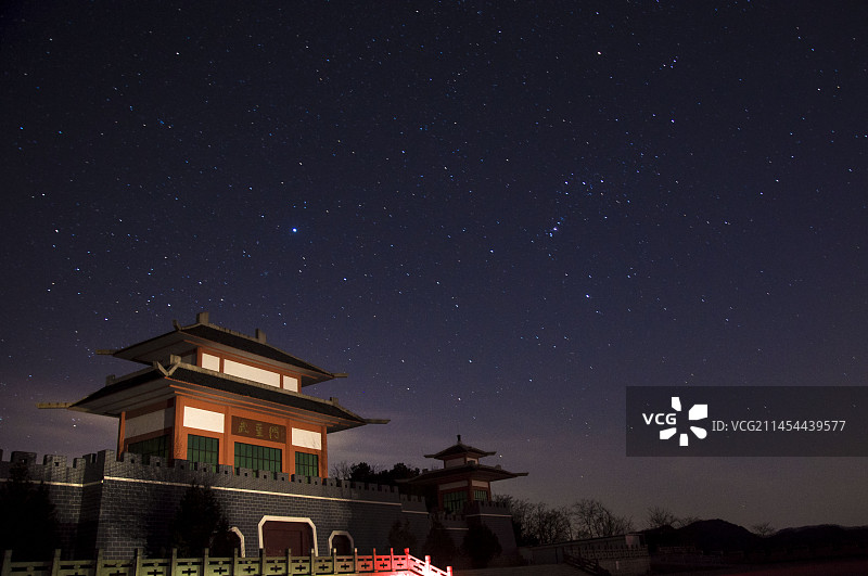 济南七星台星空图片素材