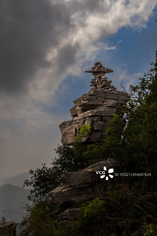 山巅玛尼堆图片素材