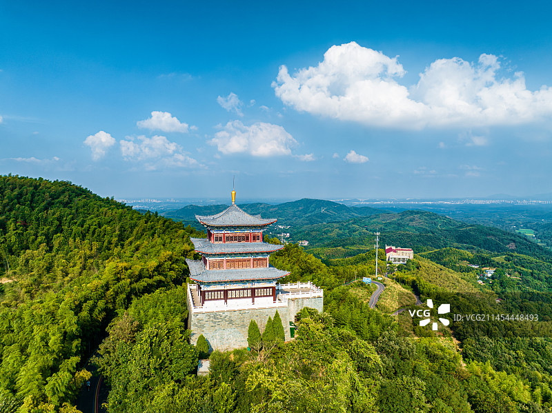 航拍信阳固始西九华山图片素材