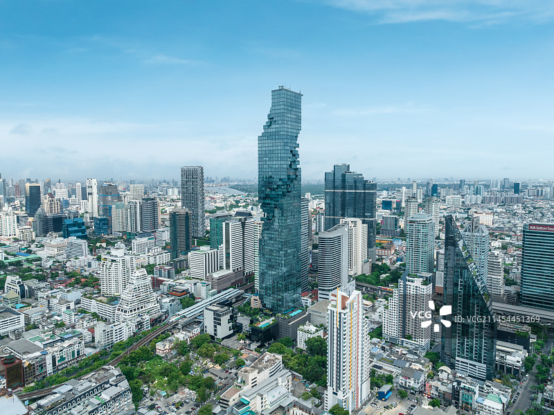 泰国曼谷像素大厦城市高楼天际线航拍风光泰国,曼谷,像素大厦,风景,风光,是隆,高楼,建筑,摩天大楼,图片素材