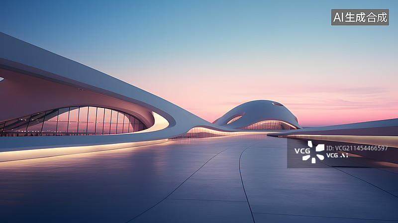 【AI数字艺术】艺术几何建筑抽象背景图片素材