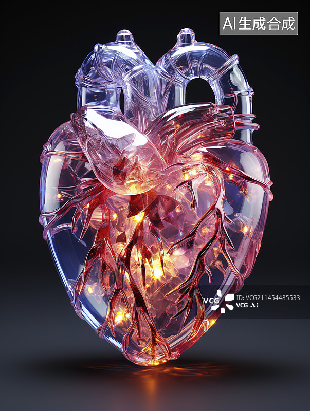 【AI数字艺术】人造心脏医疗领域图片素材