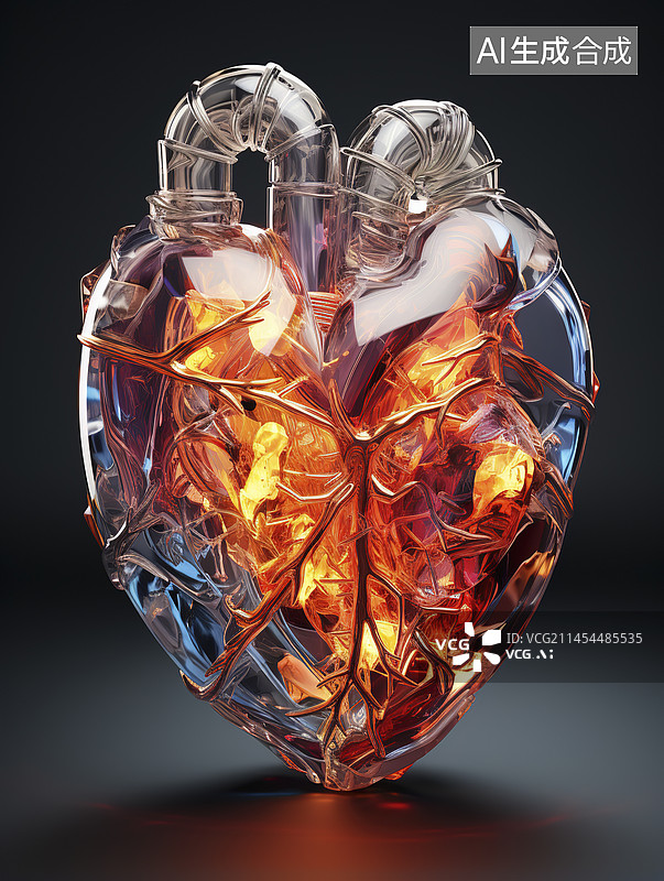 【AI数字艺术】人造心脏医疗领域图片素材