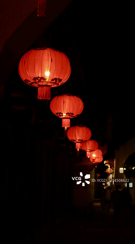 福建福州三坊七巷的灯笼图片素材