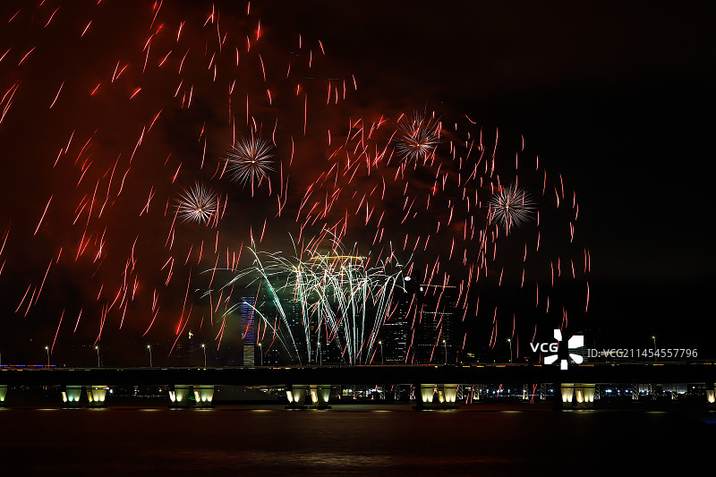 澳门国际烟花节图片素材