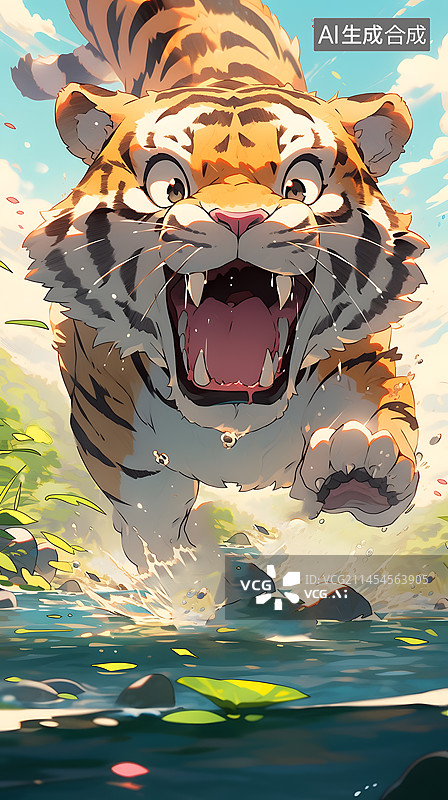 【AI数字艺术】可爱的小老虎图片素材