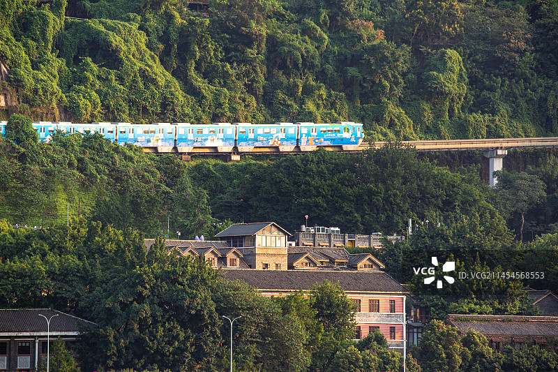 重庆轻轨2号线列车图片素材