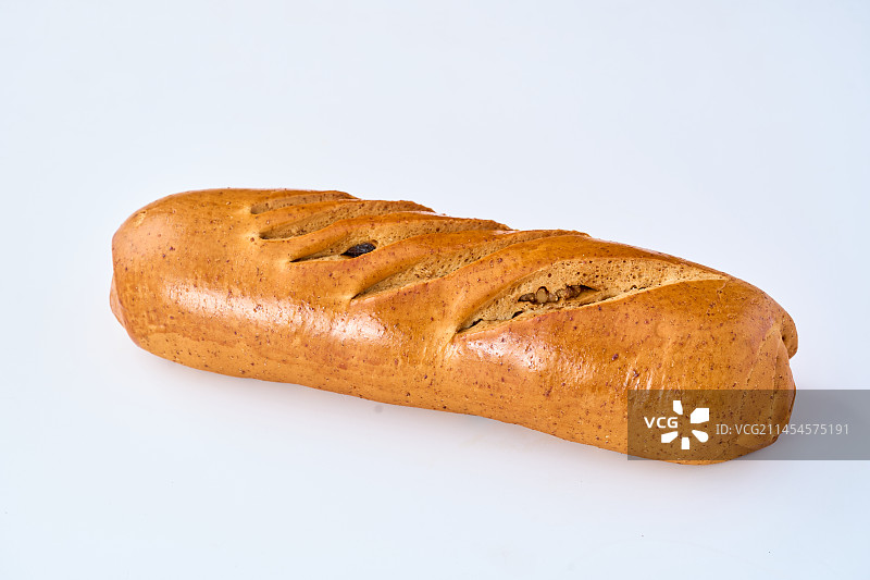 白色背景大列巴面包图片素材
