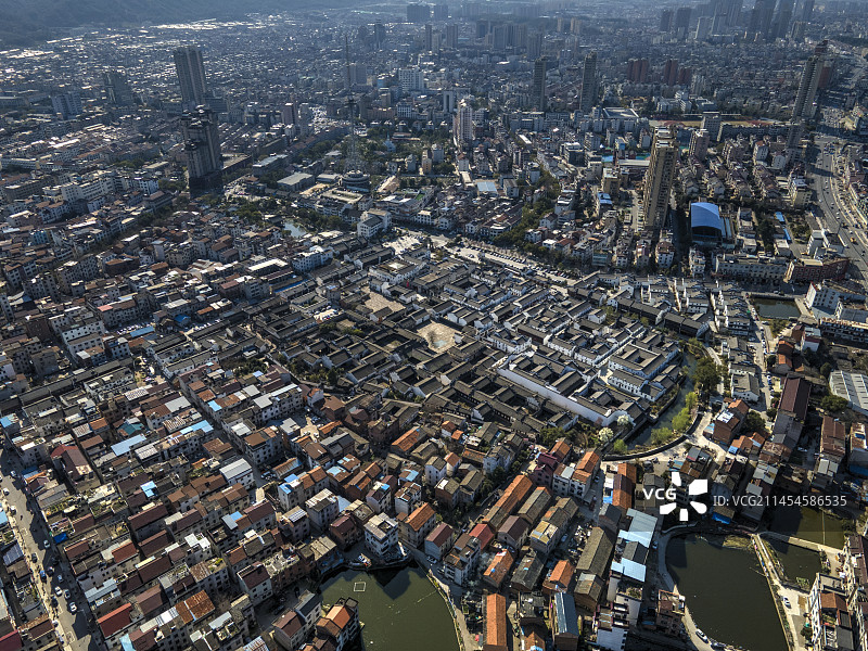 浙江东阳卢宅航拍图片素材