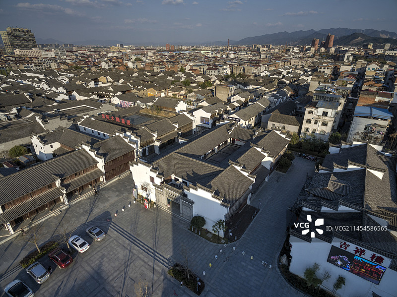 浙江东阳卢宅游客中心航拍图片素材