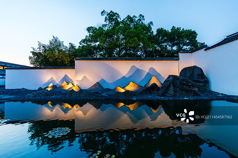 苏州博物馆，夜场图片素材