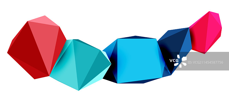 抽象低聚石设计几何三维图片素材