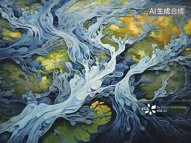【AI数字艺术】航拍多彩的大地图片素材