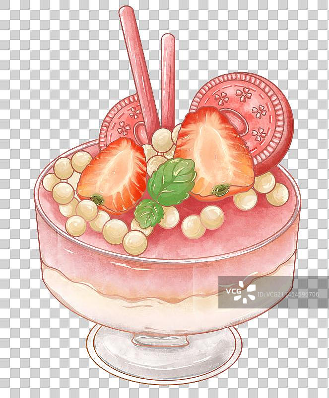 饮品草莓巧克力西米奶茶图片素材