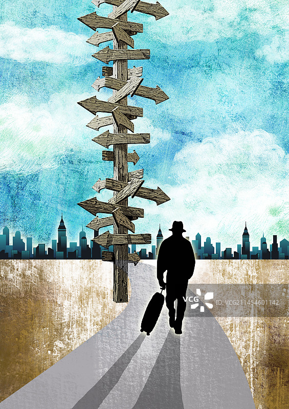 旅途，疲惫，回家，城市，不确定图片素材