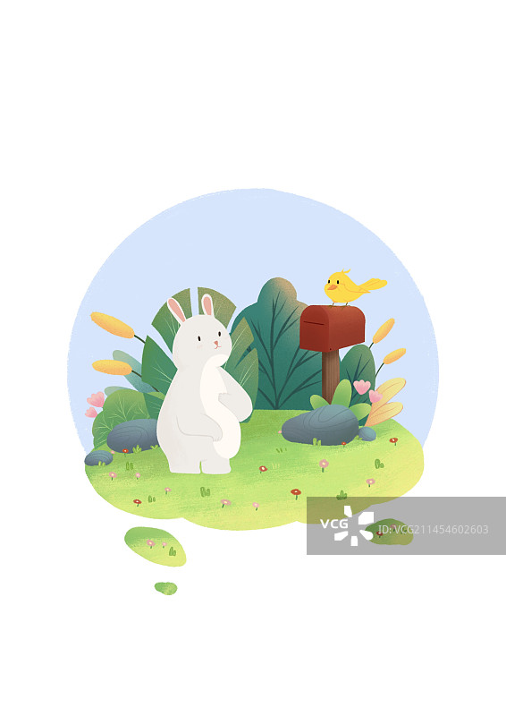 扁平风小场景肌理感插画图片素材