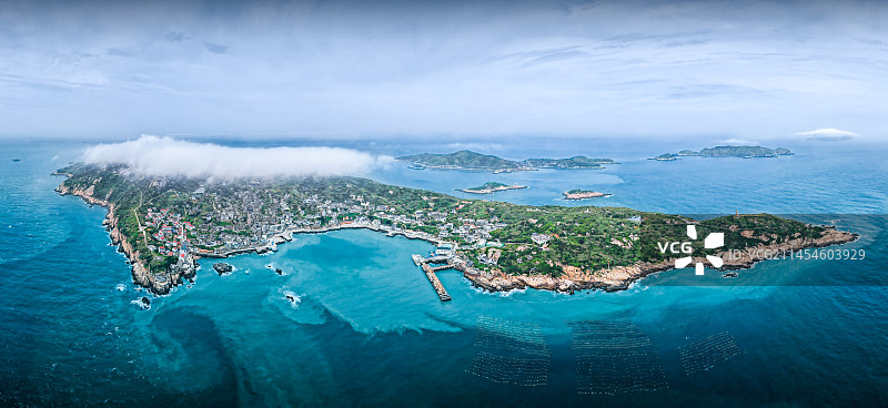 庙子湖岛全景图片素材