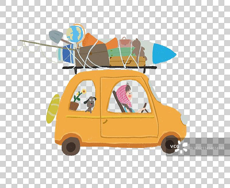 小汽车插画图片素材